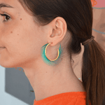 Boucles d'oreilles Plumes - Boucles d'oreilles Femme - Bijoux Créateur - Made In France - Créoles Femmes - Boucles d'oreilles Créoles - Made In France - Lady Amhrest