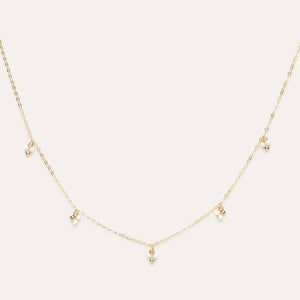 Collier ras de cou perle et chaîne gold filled _ Yay 