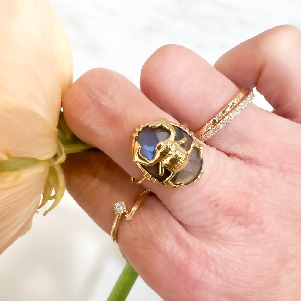 Belle bague de créateur en argent massif et sa belle perle bleue de Rikitea 💝 Taille 55-57 ajustable Belle bague de créateur en argent massif et sa belle perle bleue de Rikitea 💝 Taille 55-57 ajustable