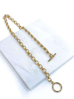 collier plaqué or ar en ciel