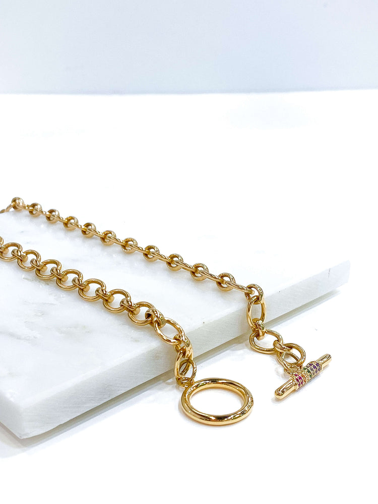 chaîne plaqué or grosse maille