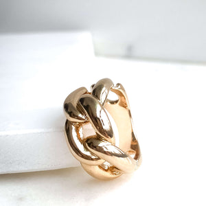 Bague Keira - Plaqué or - Bague large orBague Keira - Plaqué or - Bague large or  Bobart Bijoux Paris