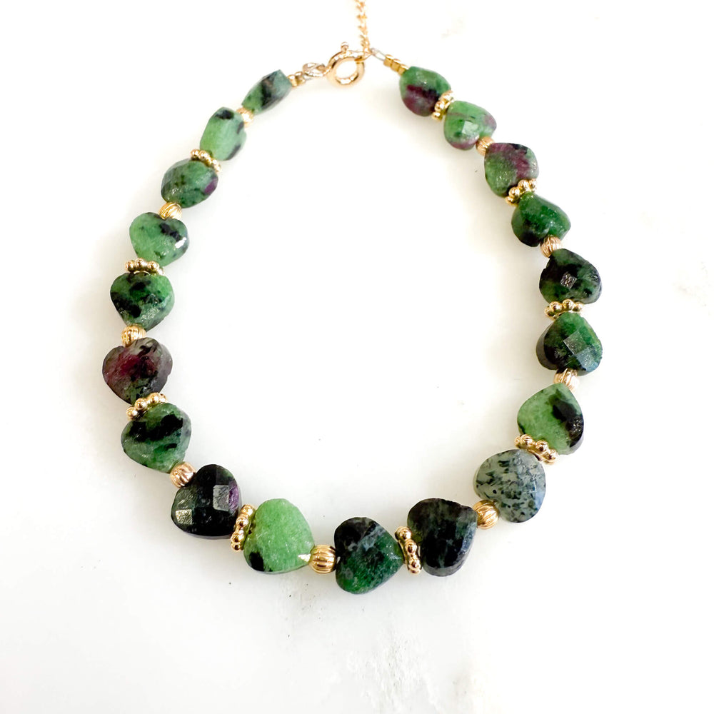 Bracelet Coeur de Pierre - Rubis Zoisite