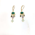 Boucle d'oreilles pendantes Keyalie - Vert