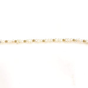 Bracelet perle fine grain de riz nacre et plaqué or - bobart bijoux