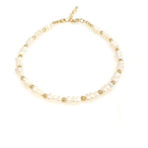 Bracelet perle nacre et plaqué or - bobart bijoux