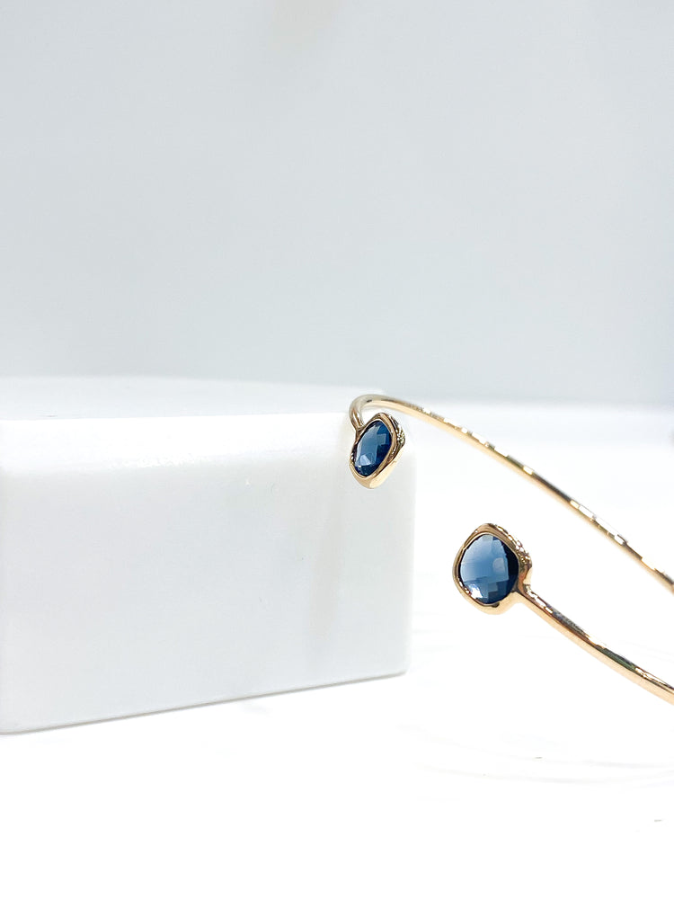 Bracelet Femme - Bracelet Pierre Bleu - Bijoux Femme - Bijoux Pierre - Jonc Femme - Jonc Bleu - Jonc Femme Bleu - Bijoux Fantaisie - Bijoux Créateur 