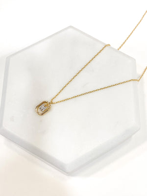 Collier lettre mini F - Pd Paola - Bijoux lettre initiales - Plaque or  - Bijoux initiales