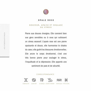 Opale Rose - Opale Rose Vertus - Bijoux Pierre - Bijoux Opale Rose - Bijoux Femme - Bijoux Femme Pierre - Bijoux Pierre Femme - Bijoux Femme Opale Rose