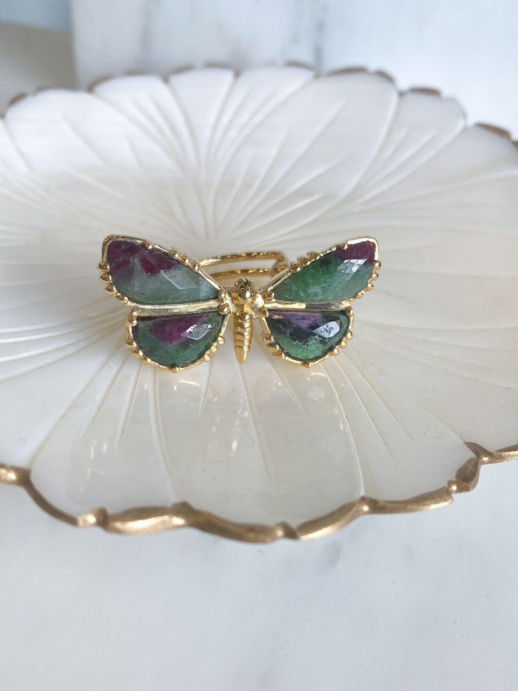 bague au fil de lo papillon bague reglable 