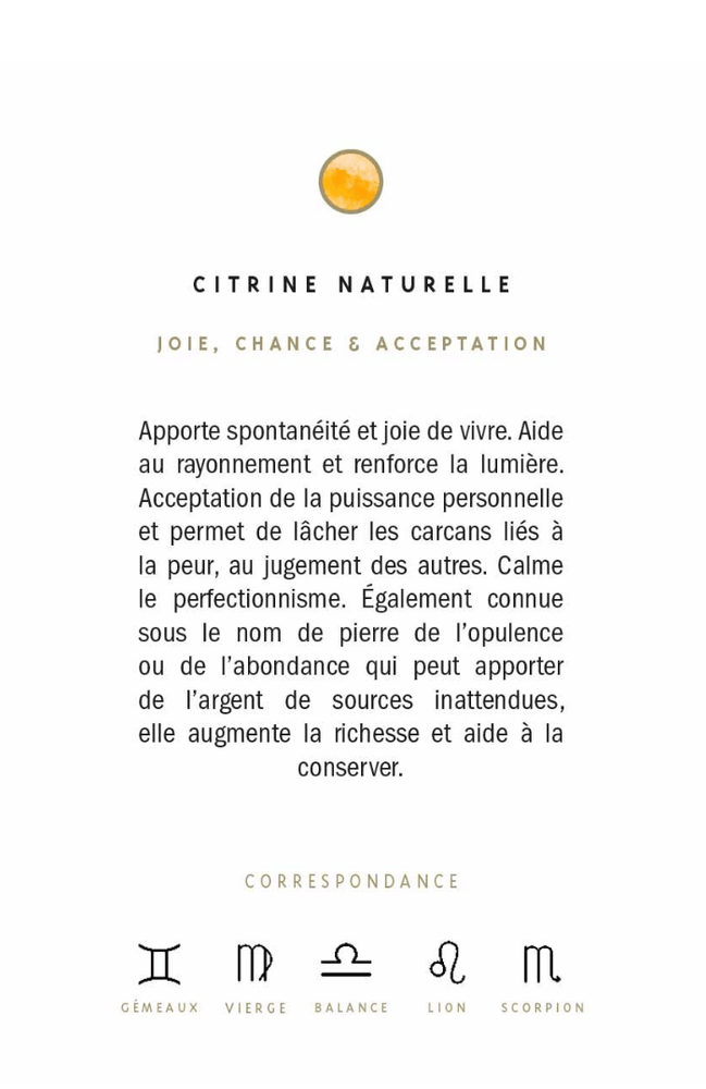 Vertus Citrine - Vertus Pierre - Citrine - Bijoux Femme Citrine - Bijoux Femme - Pierre Naturelle - Bijoux Citrine - Bijoux Pierre Naturelle - Bienfaits Pierre - Bobart Bijoux - Give Me Happiness