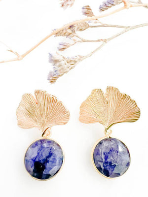 Boucle d'oreilles Ginkgo bloom (plusieurs couleurs)