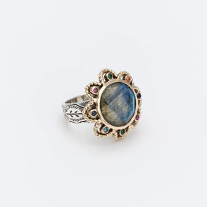 Bague argent et Labradorite Fleur - Dolce - CANYON bijoux - Bobart bijoux Paris bague argent