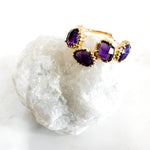 Bague réglable Elégance intemporelle Amethyste