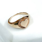 Bague Cœur chevalière