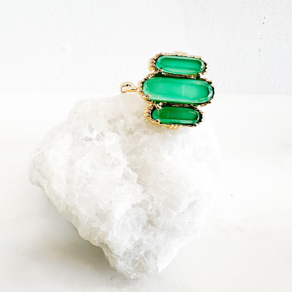 Bague réglable Trio Vert Celeste