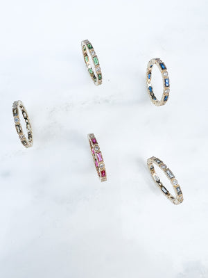 bague plaque or coloree vert kaki bleu ciel fushia bague barette couleur et zircon