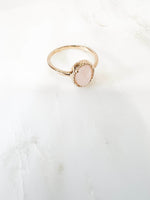 bague plaque or bijou createur bague coloree classique intemporelle pierre semies precieuses aventurine quartz rose labradorite