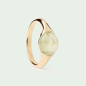 prehnite bay ring pd paola bague pierre verte prehnite plaque or sur argent recycle bague chevaliere feminin bague de createur minimaliste chic elegant