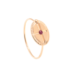 Bague Croix rubis
