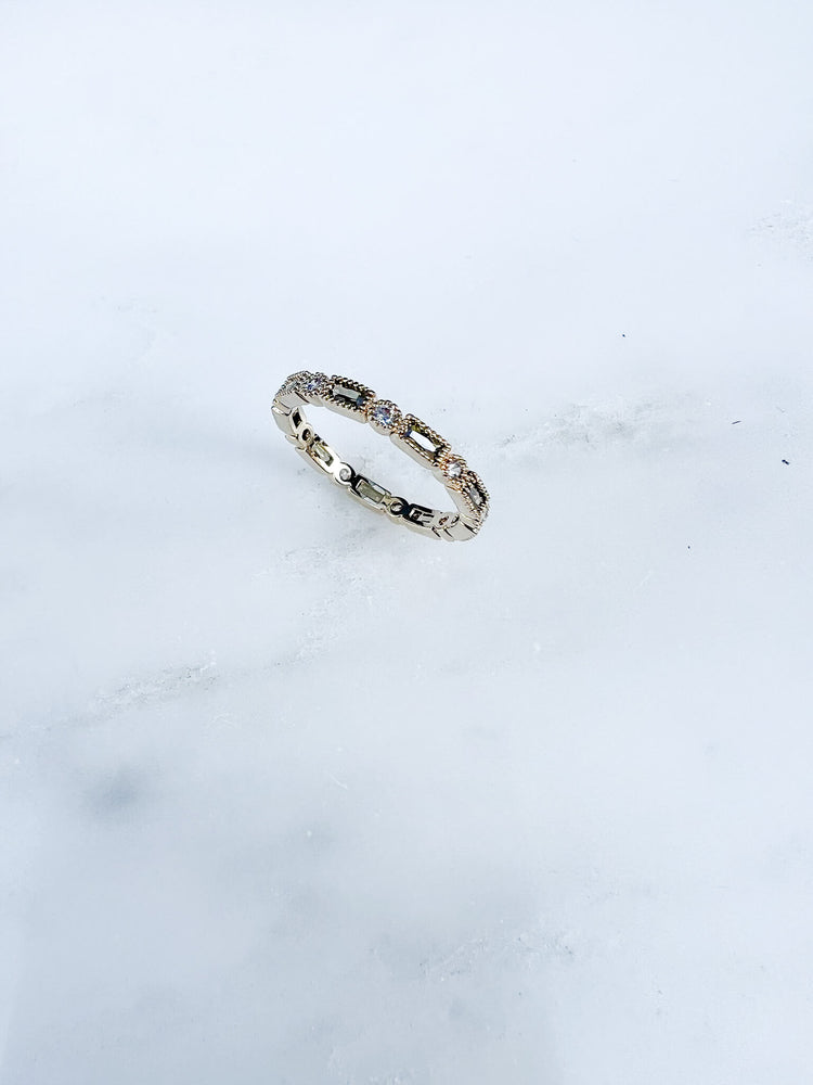 bague kaki plaque or bague barette zirconium 