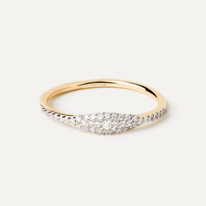 BAGUE PAVEE DE DIAMANTS EN OR 18K