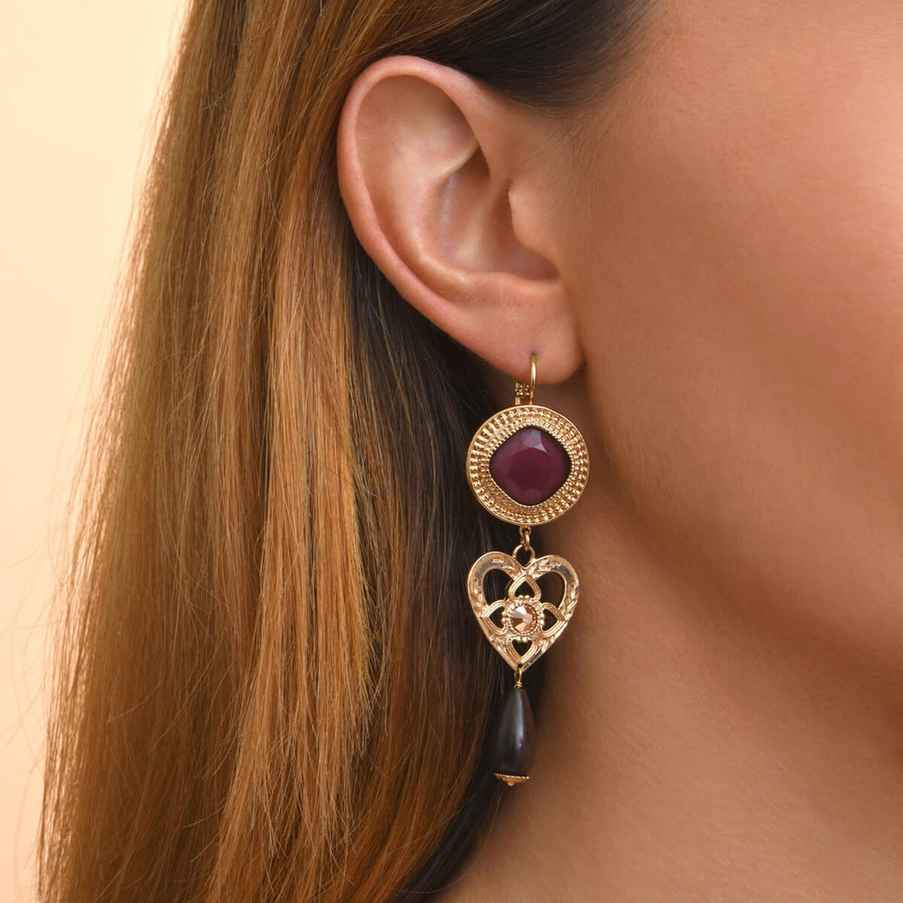 Boucles d'oreilles dormeuses rouges | Bijoux Fantaisie & Accessoires Boucles d'oreilles dormeuses rouges | Bijoux Fantaisie & Accessoires