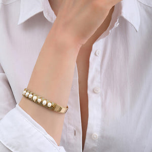 Jonc bracelet Allegria - Perle