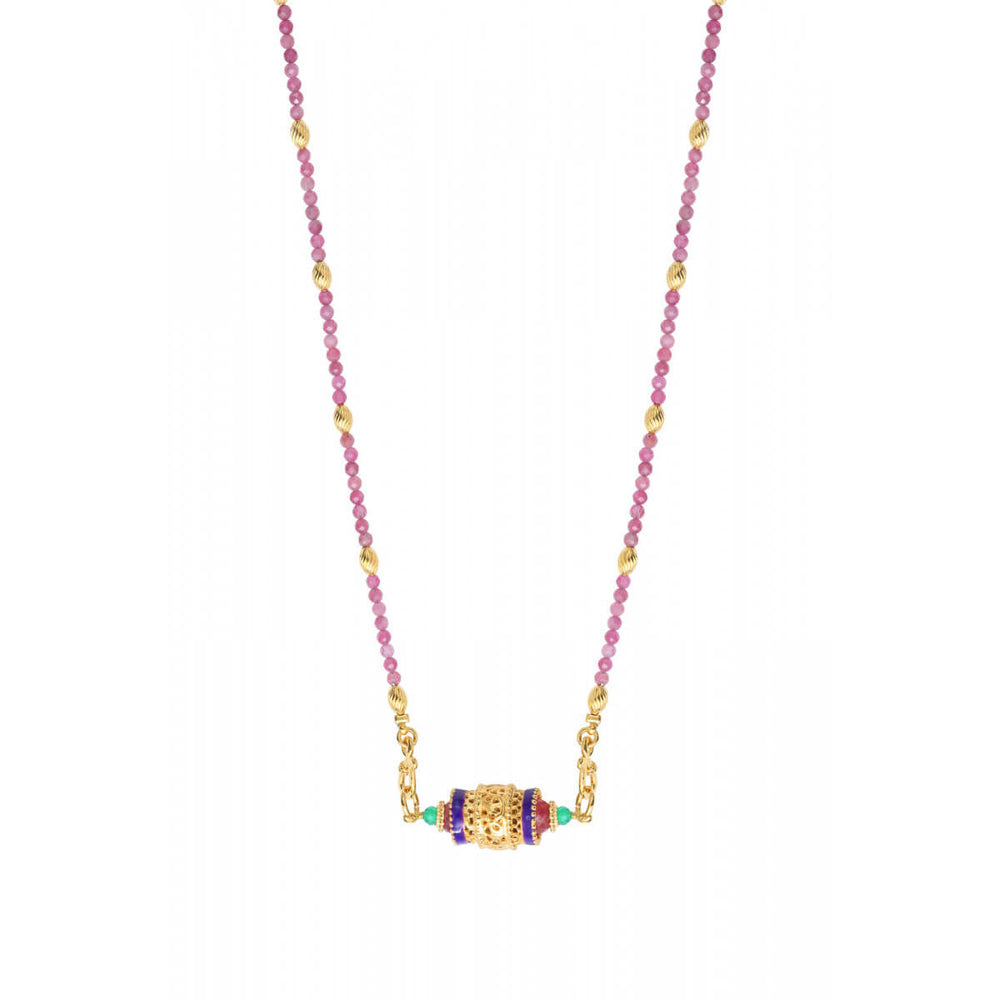 Collier Silma pendentif réglable poétique  - multicolore