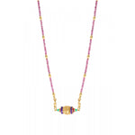 Collier Silma pendentif réglable poétique  - multicolore