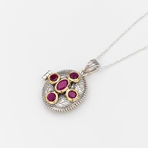 Collier Poison porte photo argent CANYON - racine de rubis