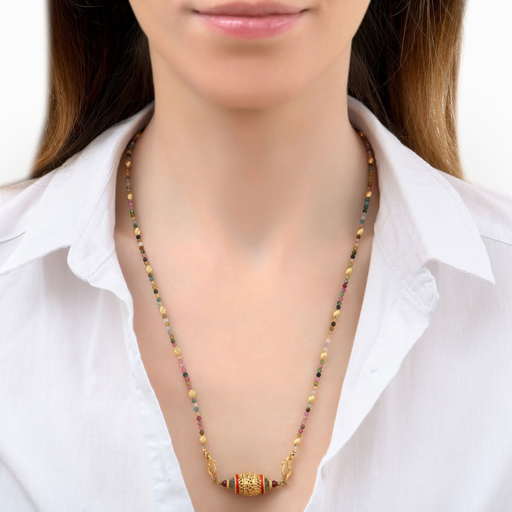 Collier SILMA -tourmaline et pierres - Satellite bijoux 

