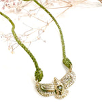 Collier Aigle Coeur vert
