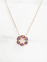 collier plaque or amethyste au fil de lo bijou createur bijou pierre amethyste pierre violette pierre semie precieuse
