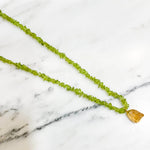 Collier peridot et pendentif citrine - Anita