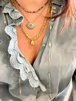 collier pierres semies precieuses peridot citrine collier createur
