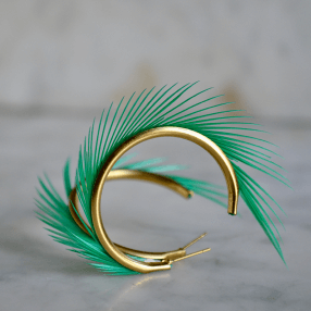 Boucles d'oreilles Iroquoise - Vert
