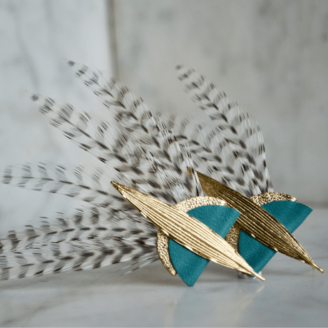 Boucles d'oreilles Lyre - Turquoise