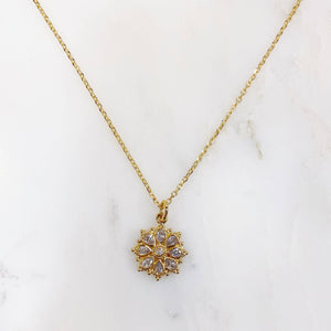 Collier plaqué or zirconium