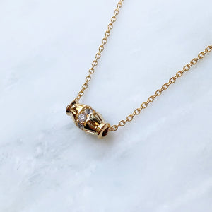 collier femme mini talisman plaqué or