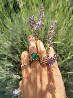 Bague Canyon onyx vert 