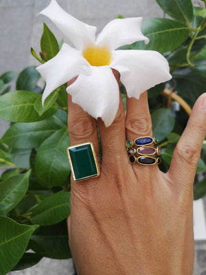 Bague CANYON fine argent et pierre 