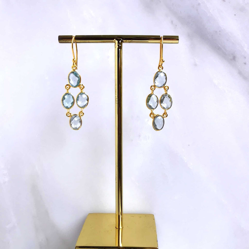 Boucles d'oreilles Topaze - pierres semi-précieuses