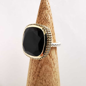 Bague CANYON - SAONA - argent et onyx noire