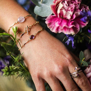 Bague Nael Canyon améthyste et bracelets améthyste 