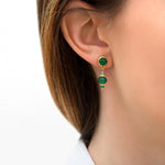 Boucles d'oreilles percées Silma - Vert