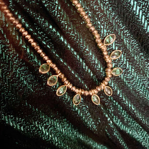 Collier hématite et prehnite - bobart bijoux 