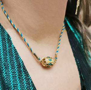 Collier Loris - Emeraude et diamant - Diaperis