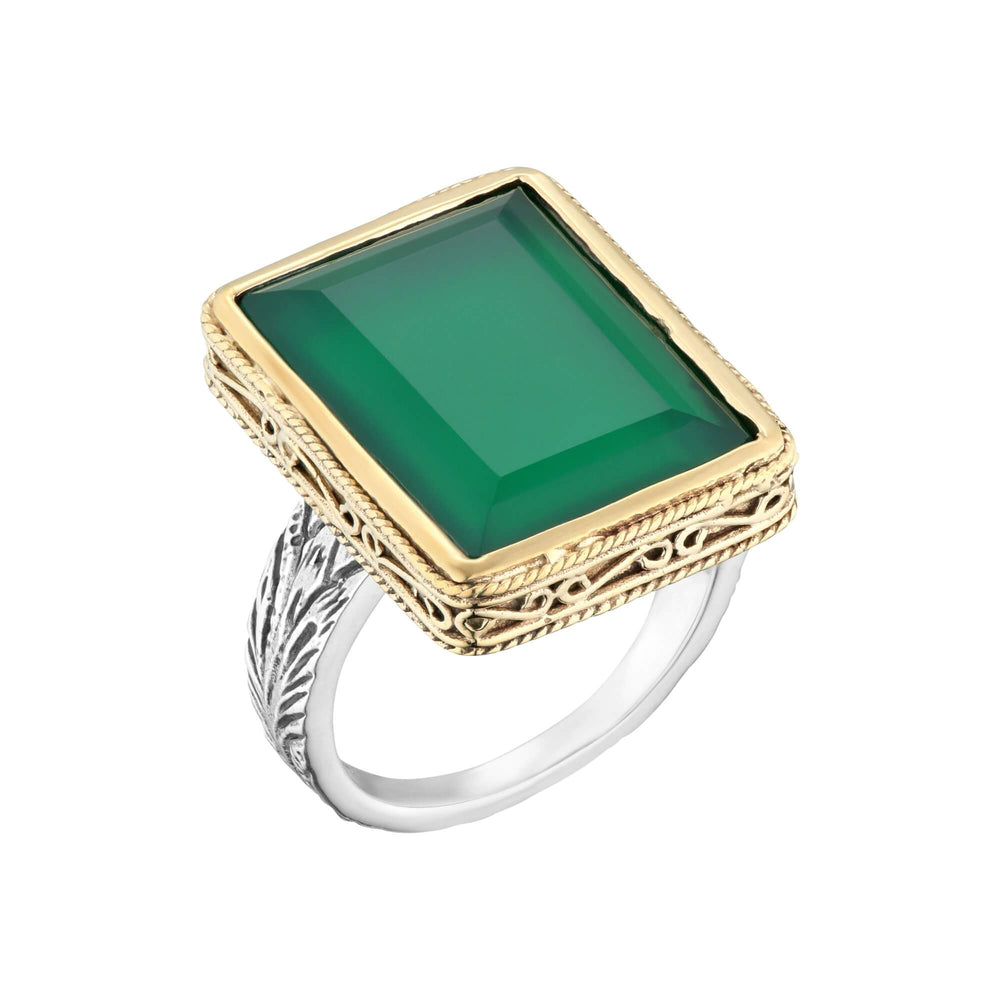 Bague Olyte - Onyx verte