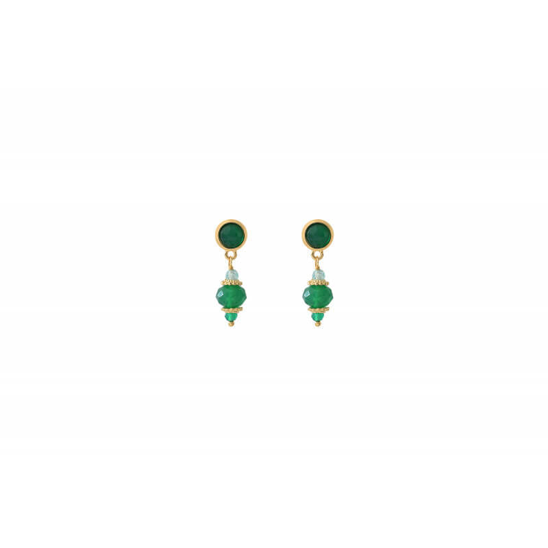 Boucles d’oreilles puces vertes Silma Satellite 